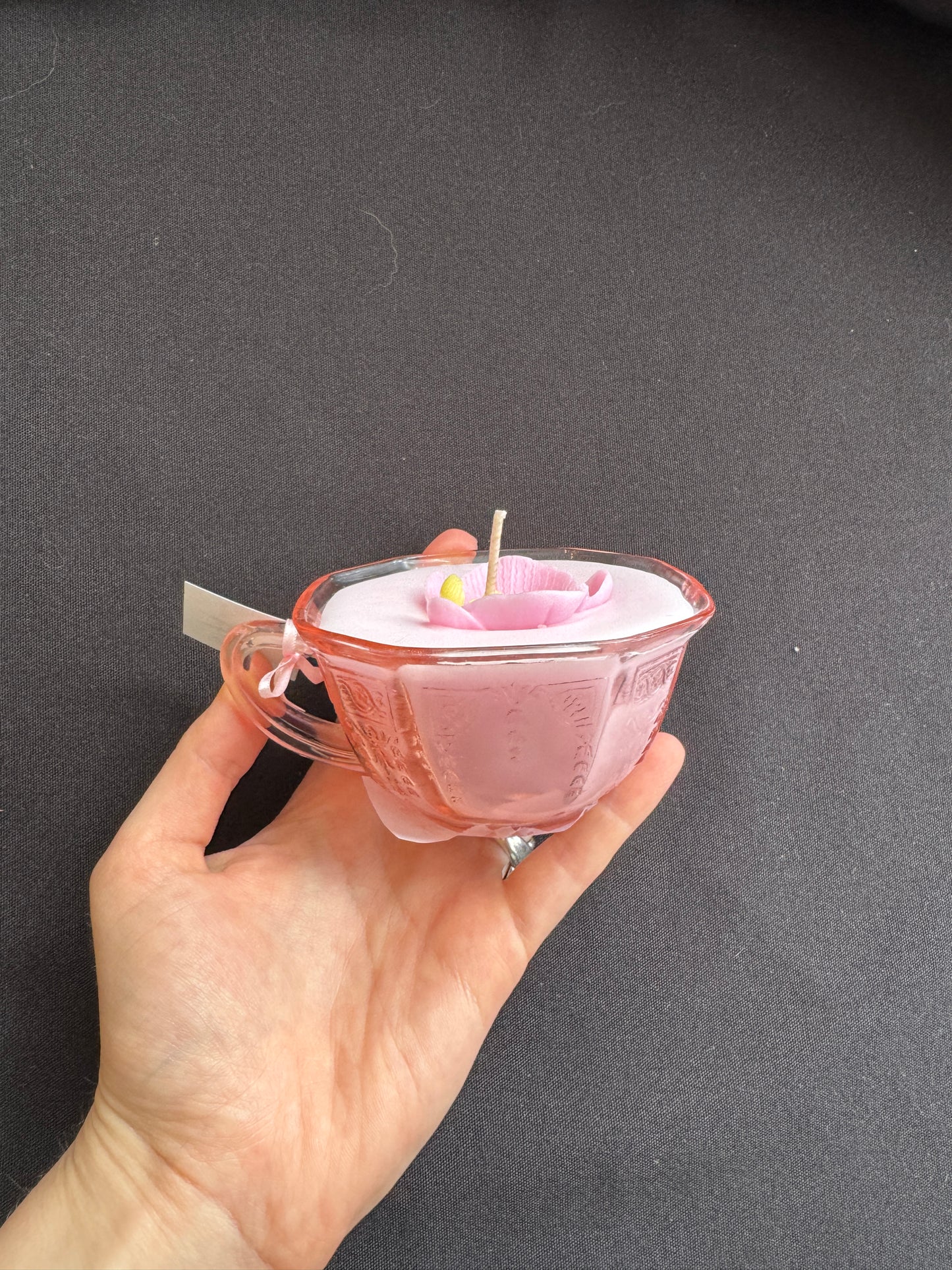 Vintage Fastoria Fairfax tea cup candle | Cybergother