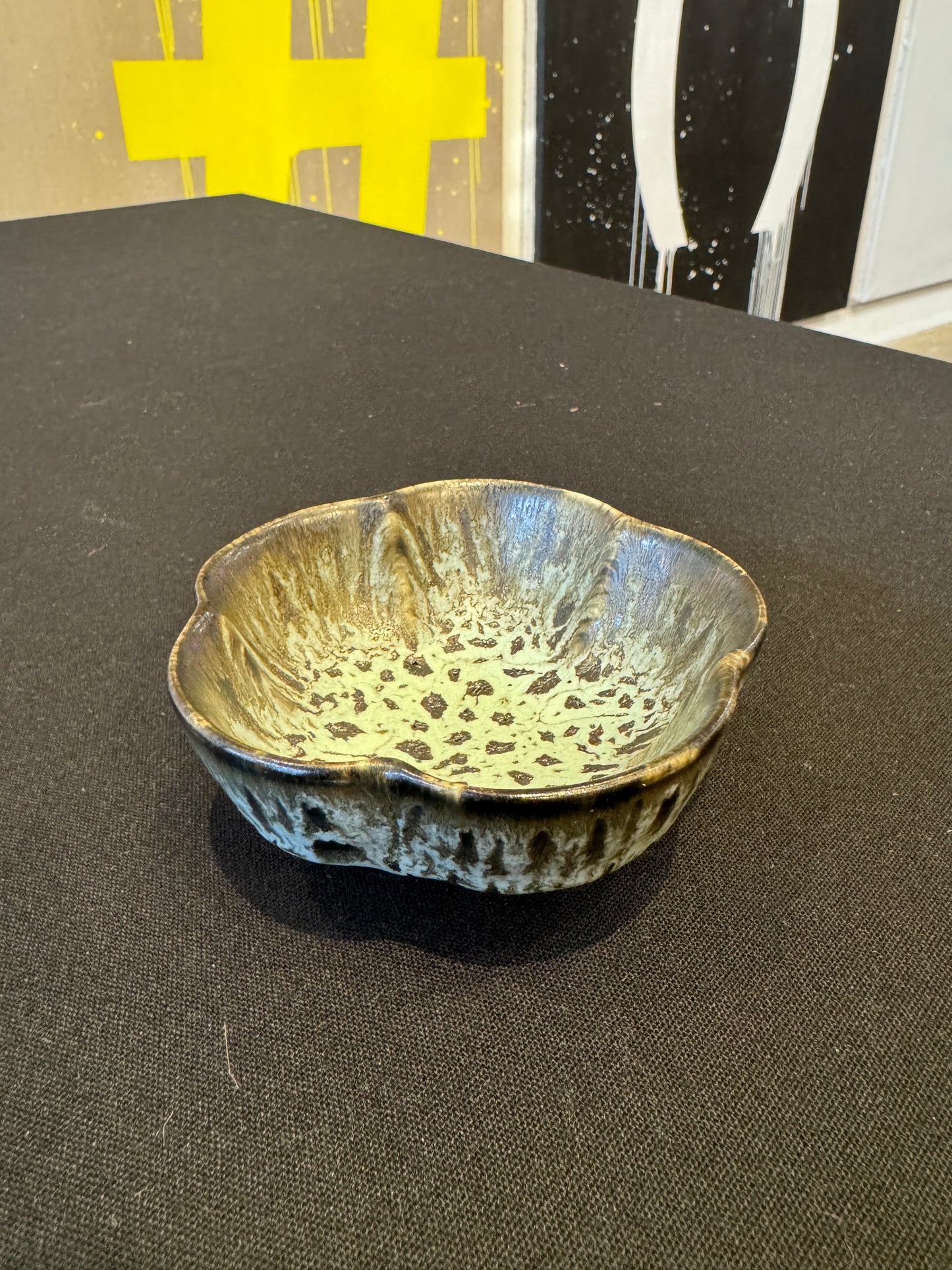 Blue x Black Speckled Flower Bowl | Cybergother