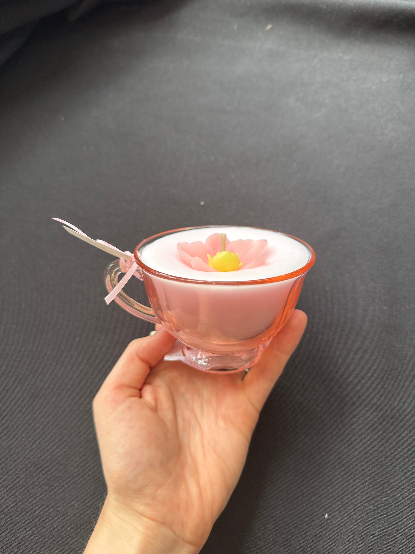 Vintage pink princess tea cup candle | Cybergother