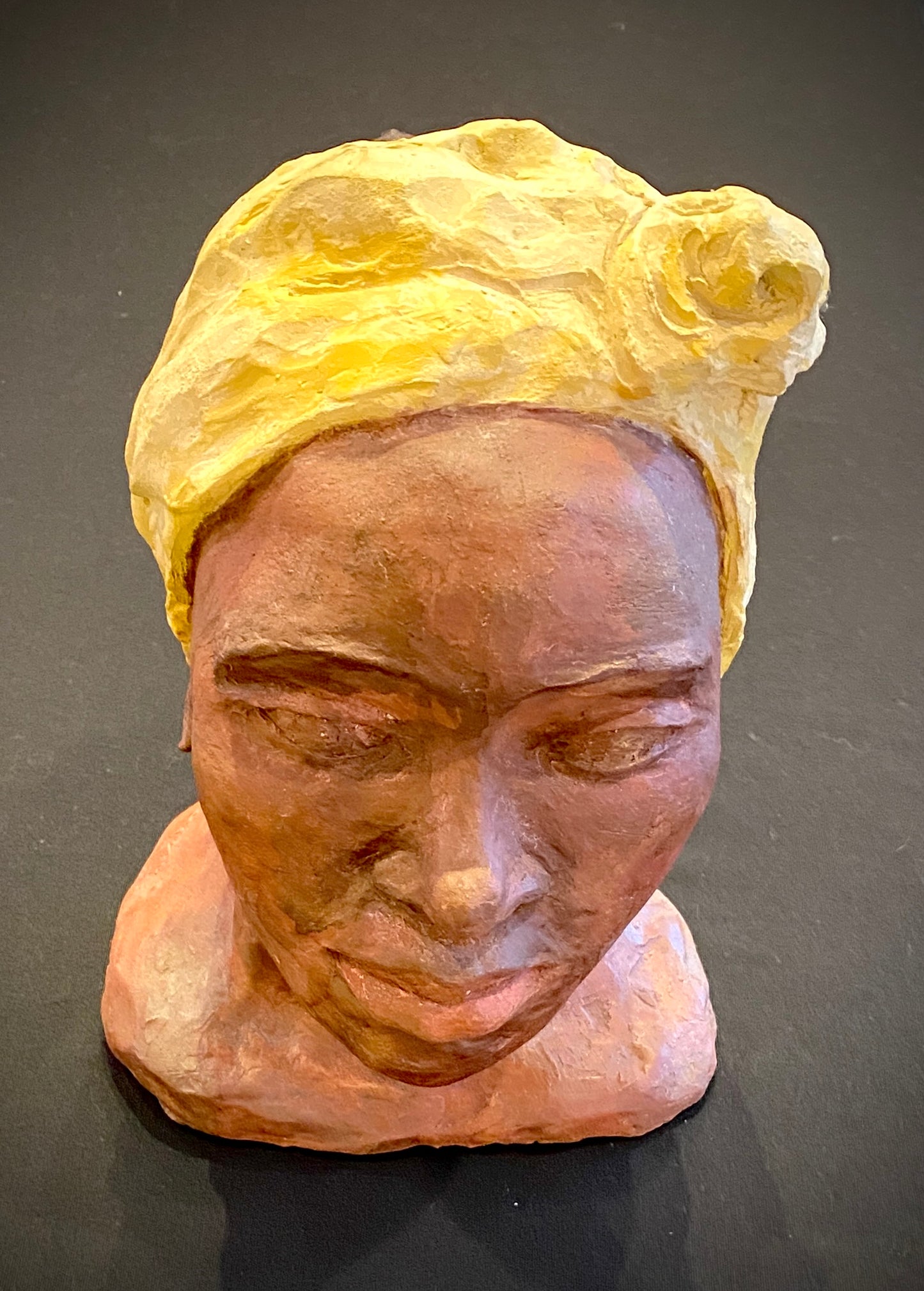 Black Woman with Yellow Scarf | Artist unknown