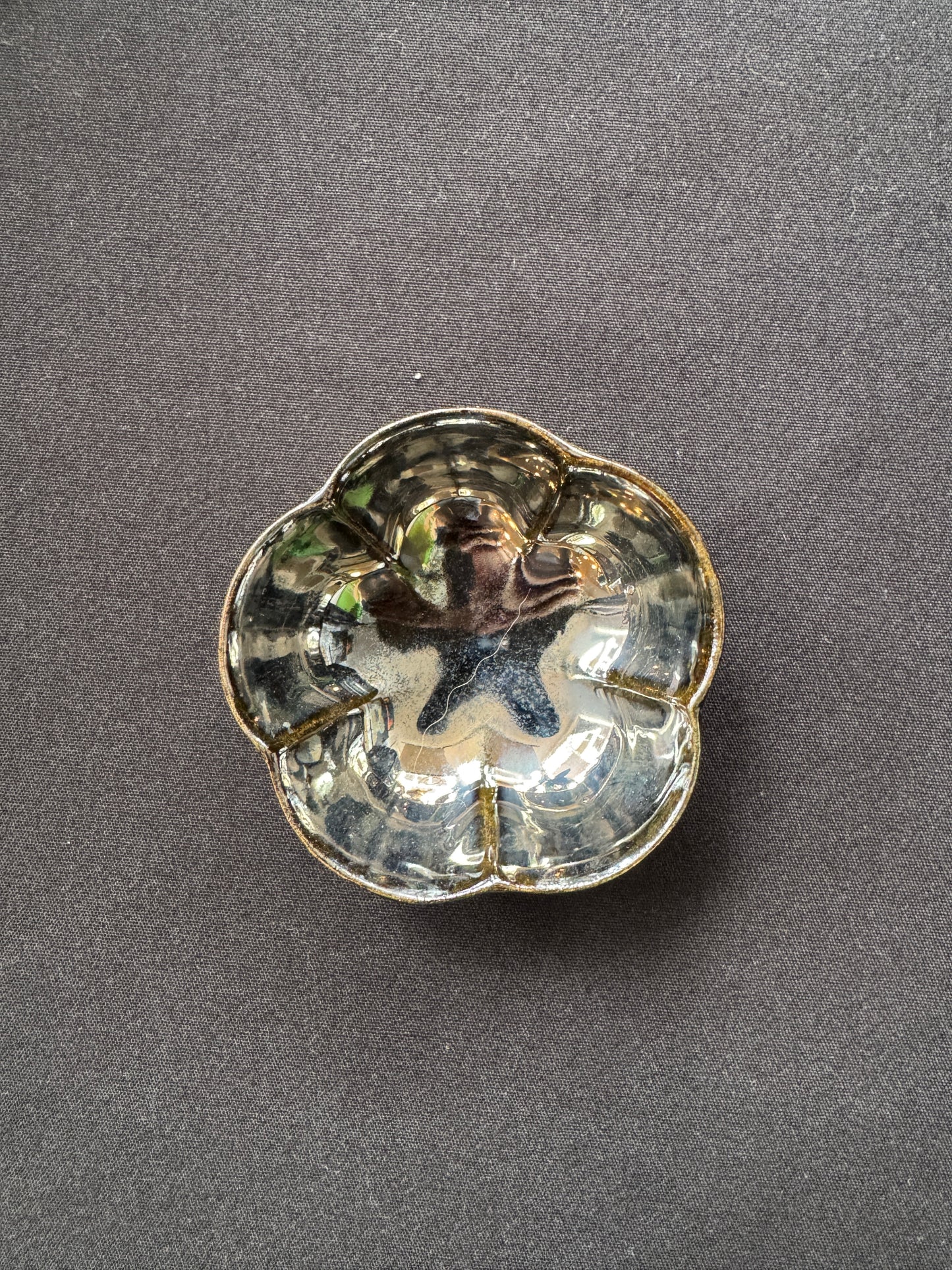 Silver flower decor bowl | Cybergother