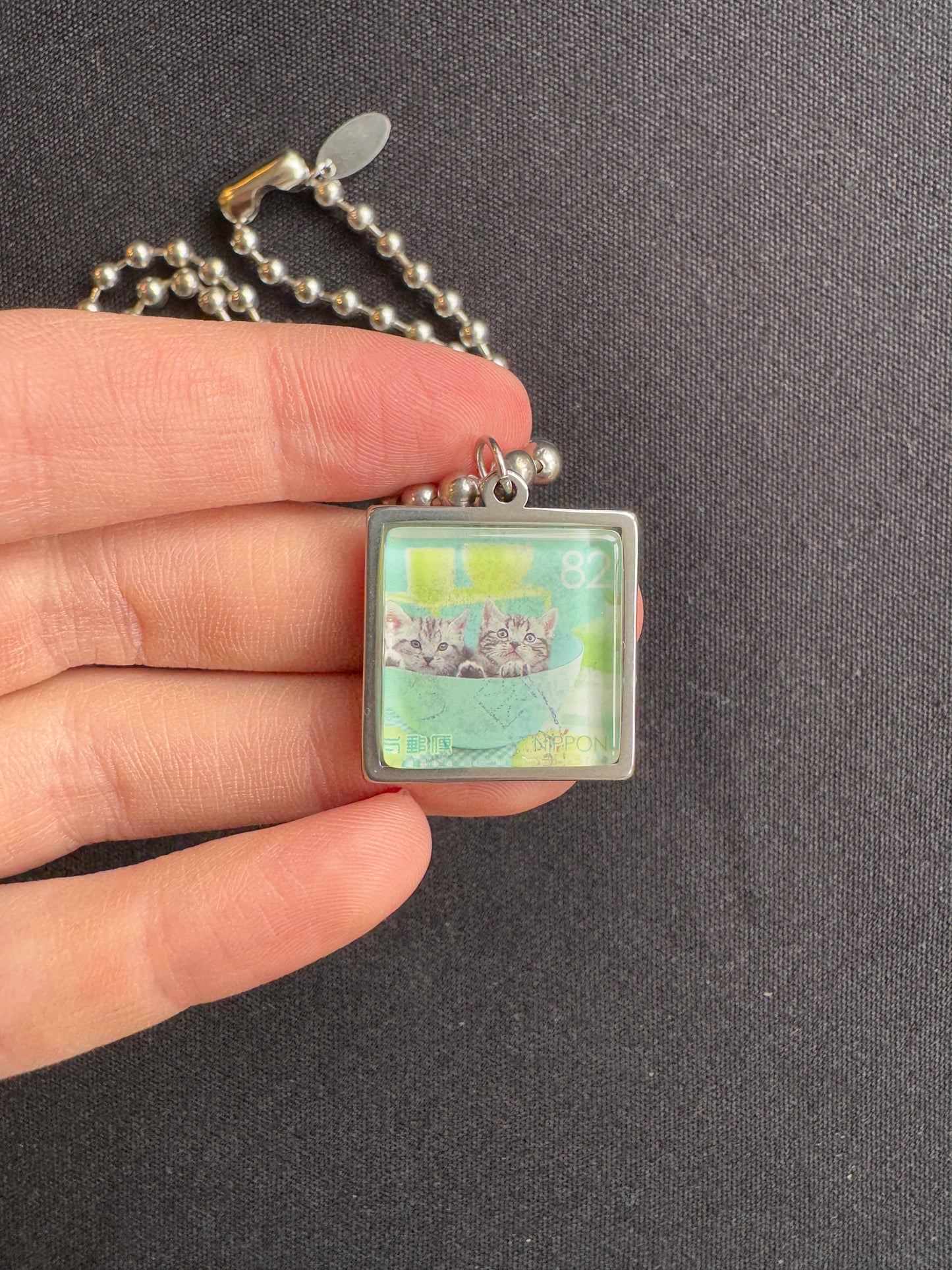Cat Stamp Necklace 2 | Cybergother