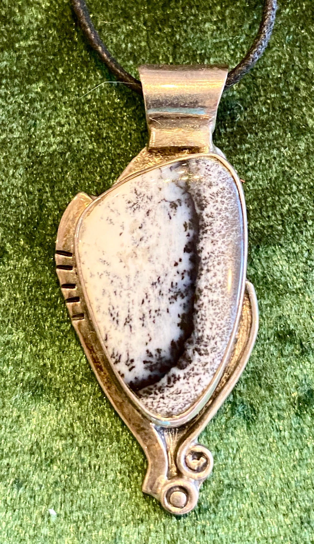Dendrite Quartz in Silver Pendant Necklace | Rob Riffe