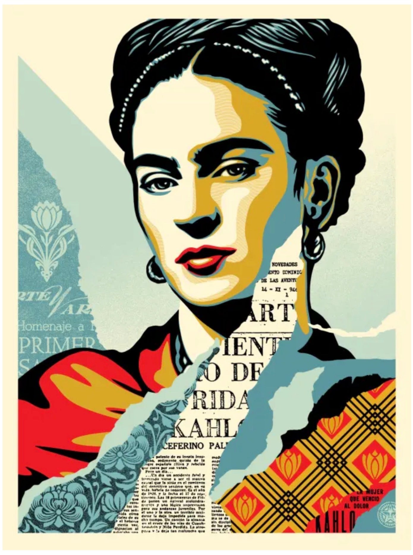 The Woman Who Defeated Pain (Frida Kahlo) | Shepard Fairy