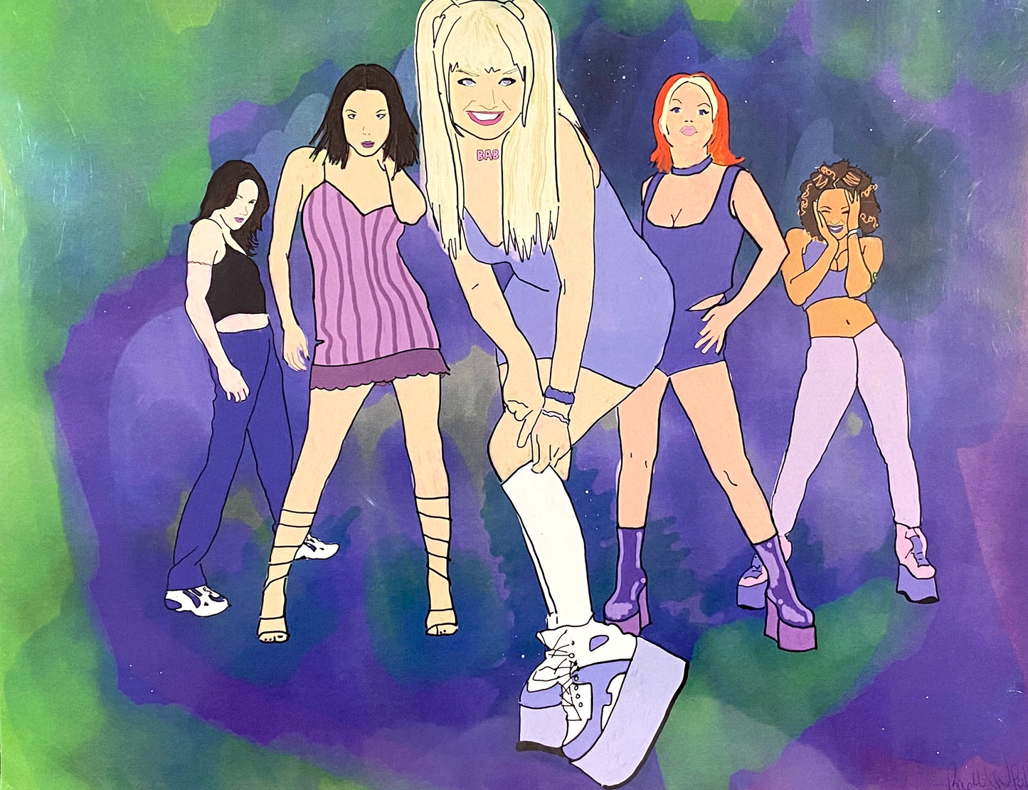 Untitled print (Spice Girls) | Rachel Pollard