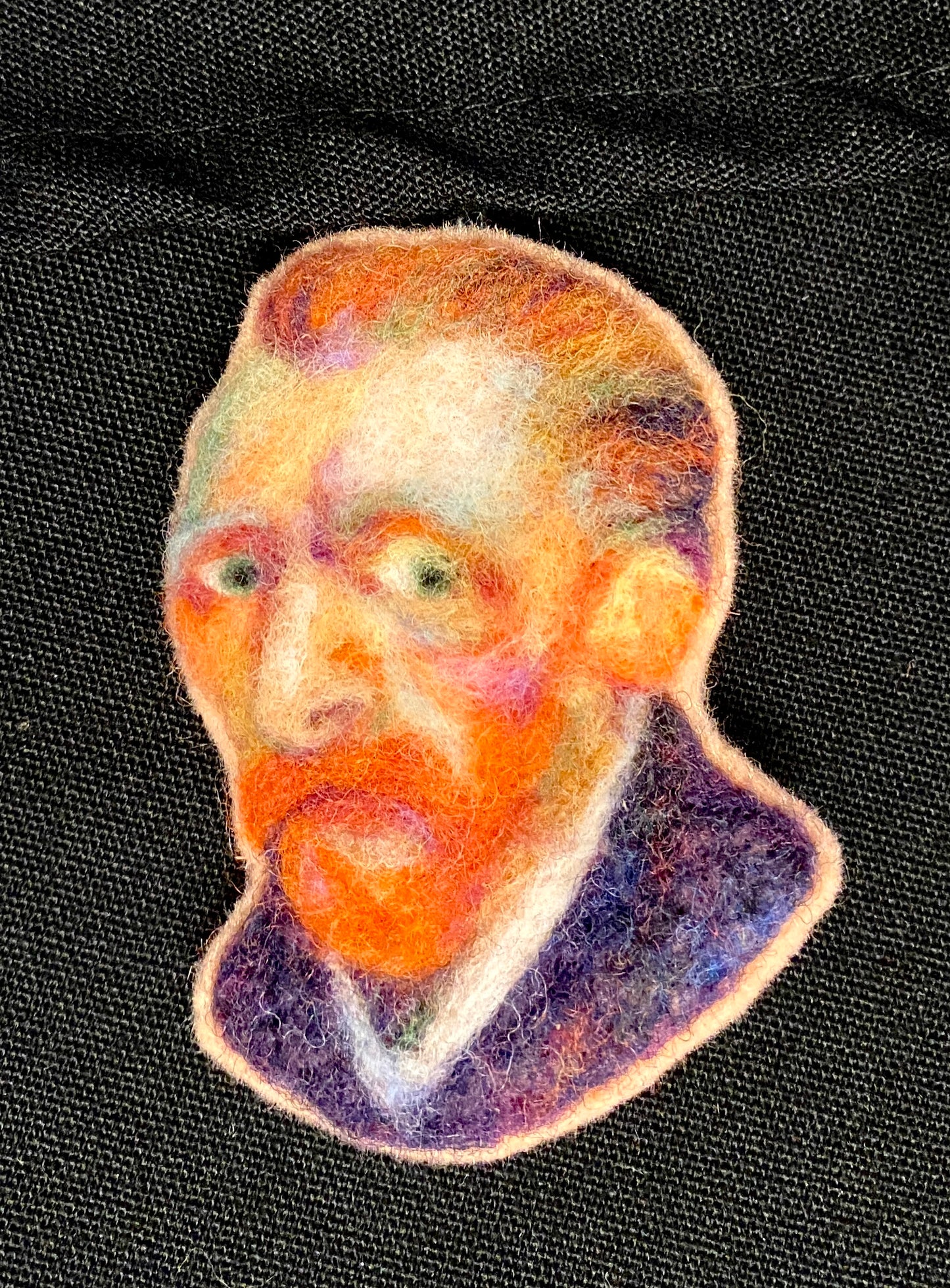 Van Gogh felted brooch 1 | Sasha Beloborodova