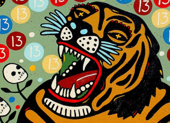 This Tiger Has A Coffin Heart Print | Mike Egan