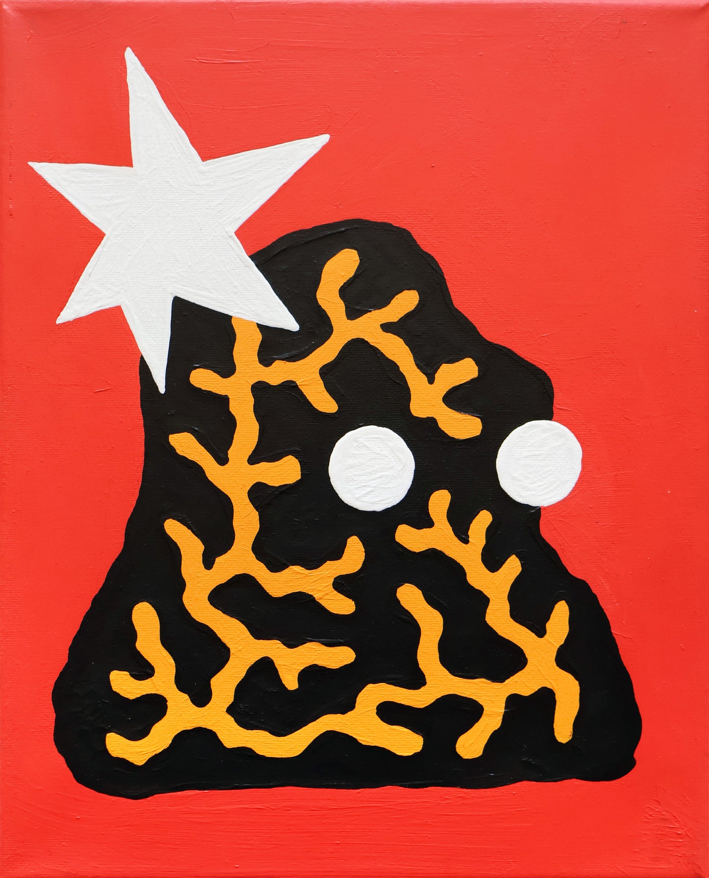 Mask Red painting | Joost Van Der Spek