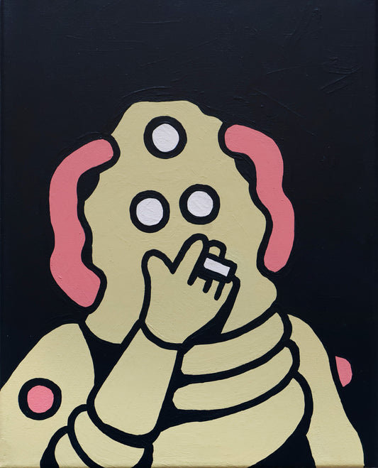 Robo Smoke painting | Joost Van Der Spek