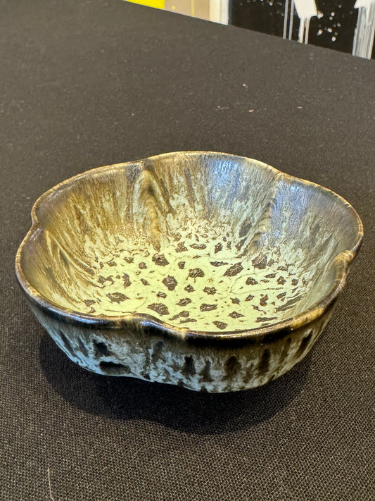 Blue x Black Speckled Flower Bowl | Cybergother