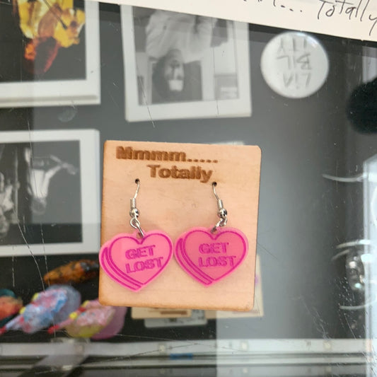 Mmmm Totally Mike Loop heart earrings