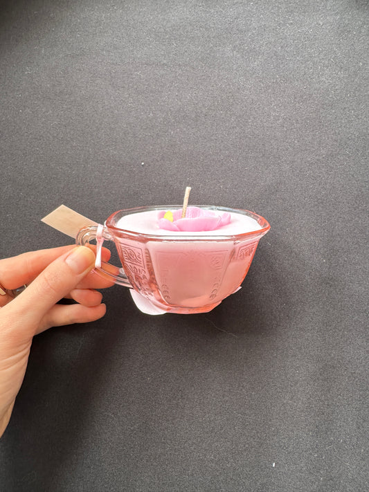 Vintage Fastoria Fairfax tea cup candle | Cybergother