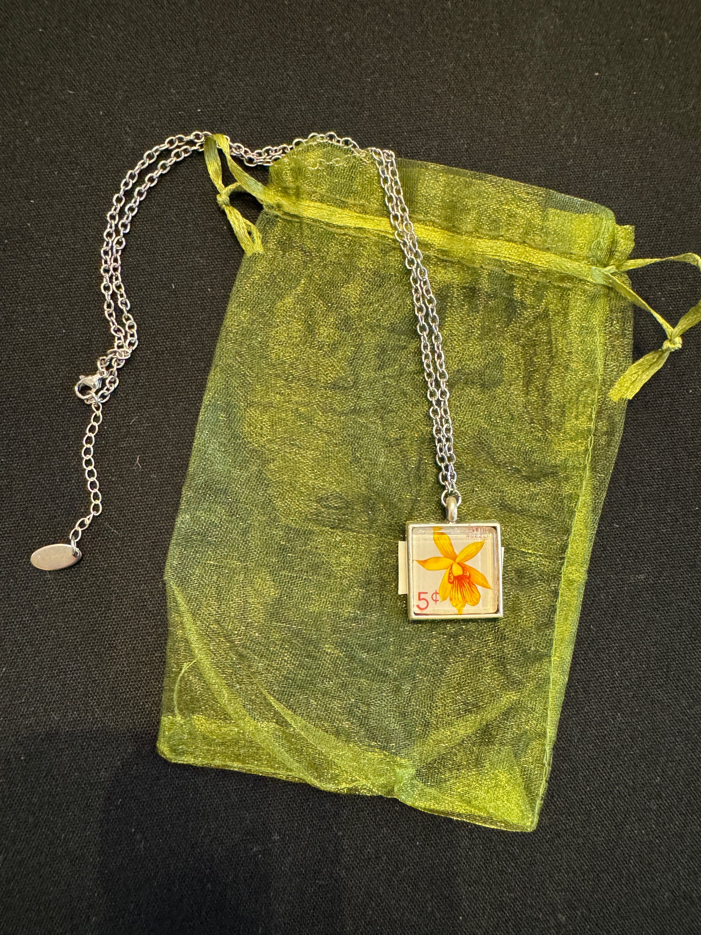 Yellow Orchid Necklace | Cybergother