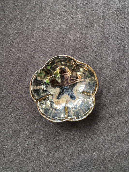 Silver flower decor bowl | Cybergother