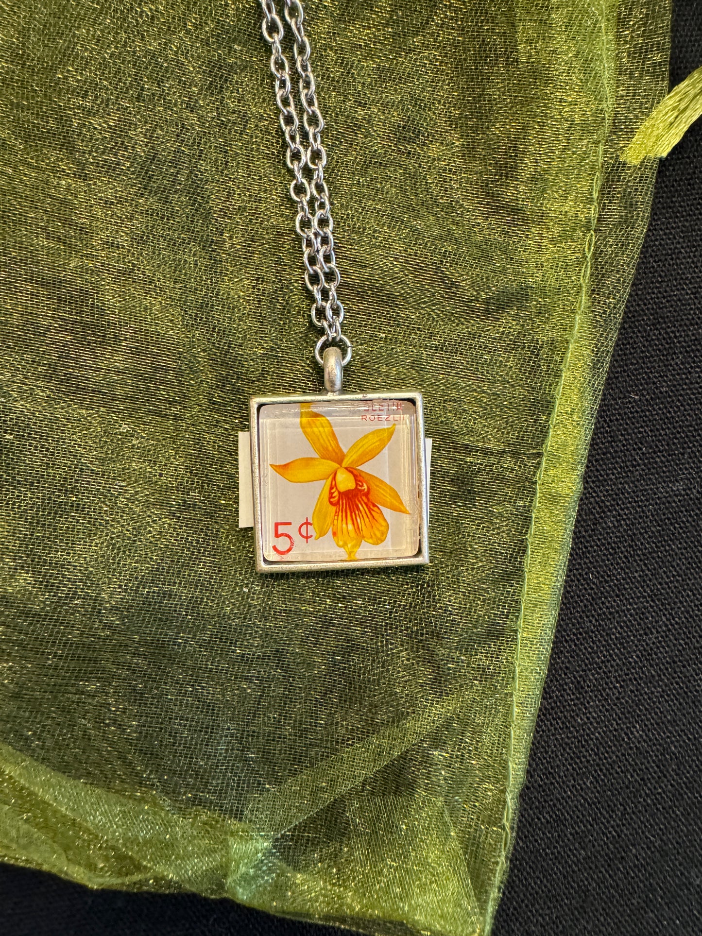 Yellow Orchid Necklace | Cybergother