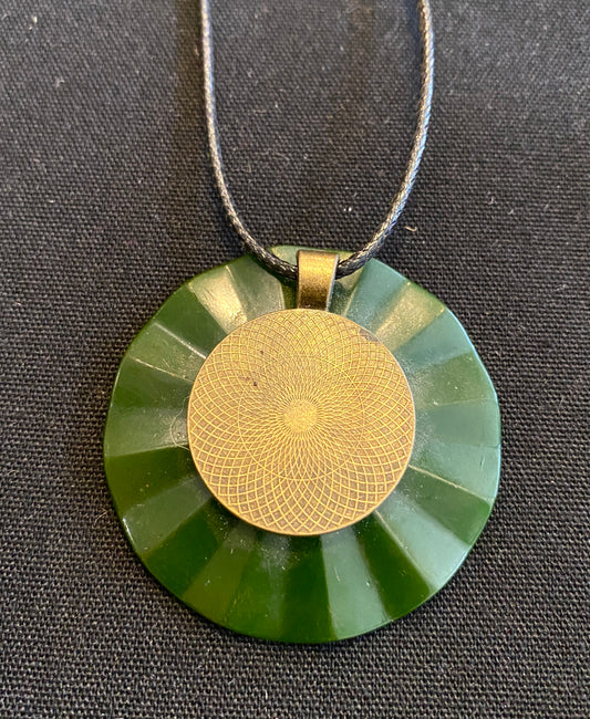 Green pendant necklace  |  Alison Brown