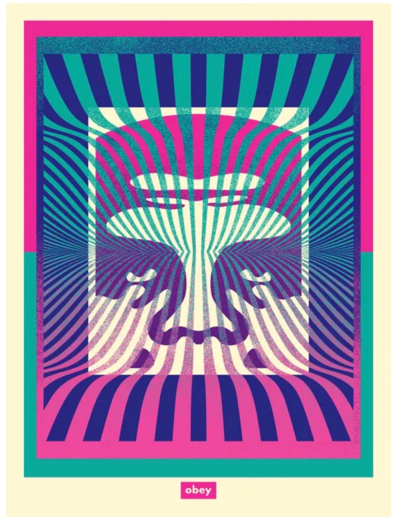 OP-Art Icon (Aqua Gradient) | Shepard Fairy