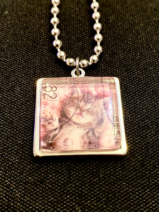 Cat Stamp Necklace 2 | Cybergother