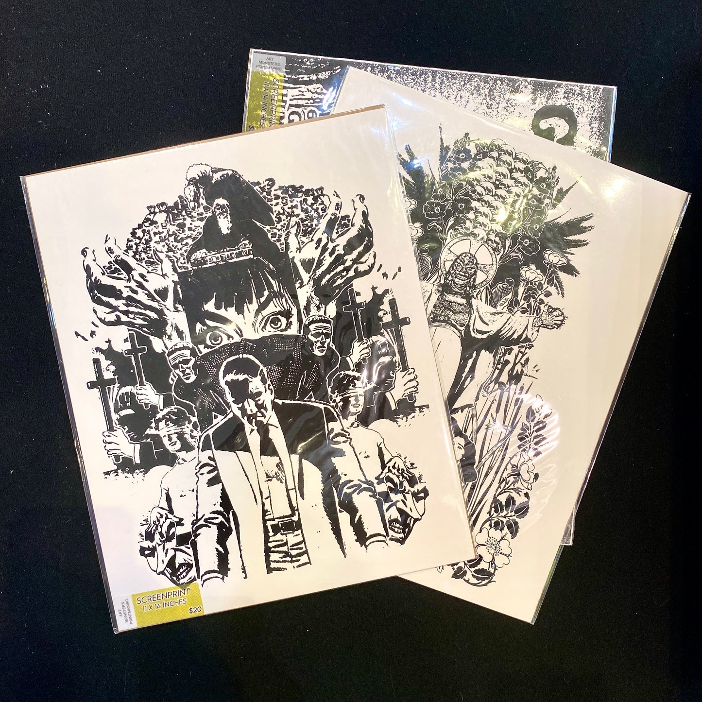 11x14 black and white silkscreen prints  |  Mateo Fuentes