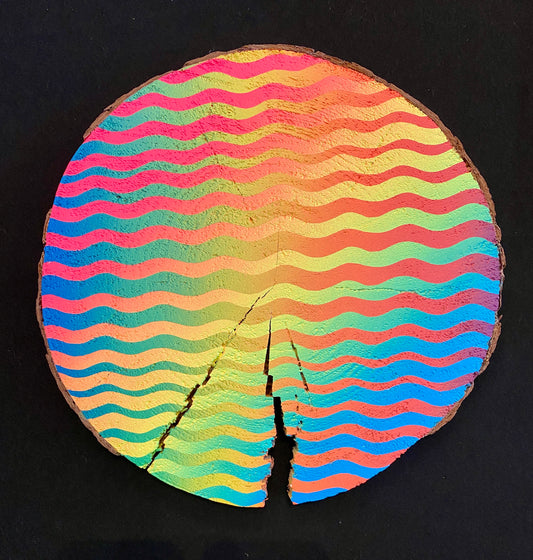 Giant Wavy Wood Slice  |  Ners Neonlumberjack