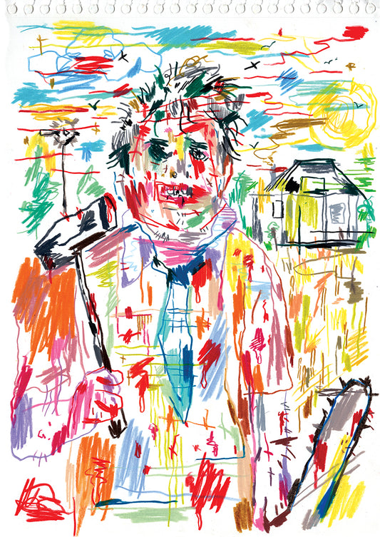 Leatherface original drawing | Silio Durt