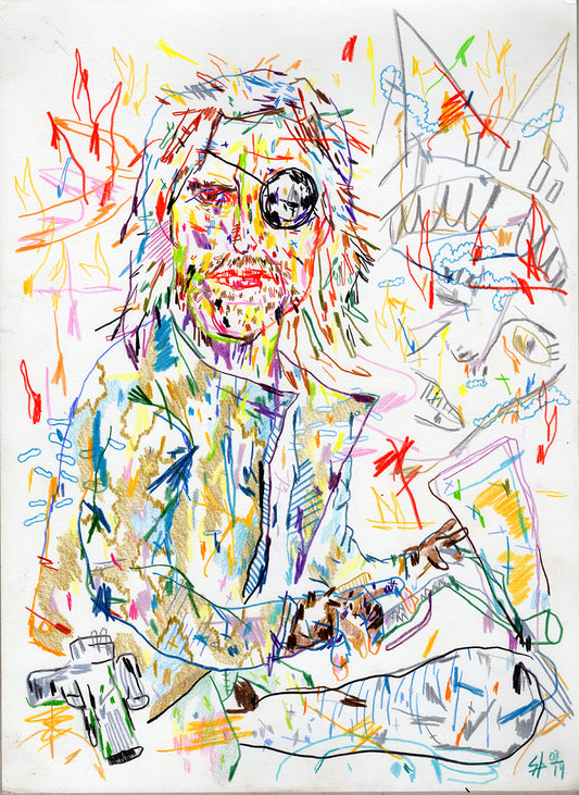 Kurt Russel original drawing | Silio Durt