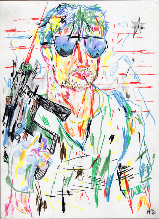 Sylvester Stallone original drawing | Silio Durt