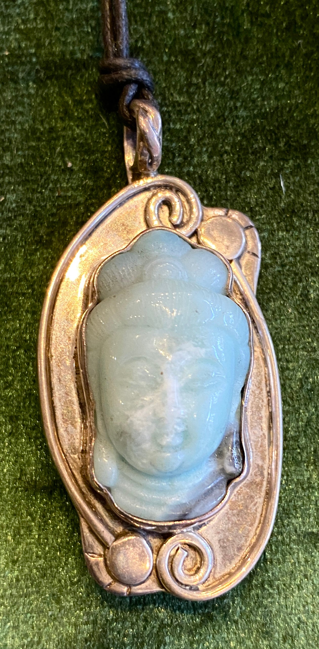 Larimar Quan Yin Carving Necklace  |  Rob Riffe