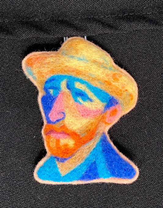 Van Gogh felted brooch 2  |   Sasha Beloborodova