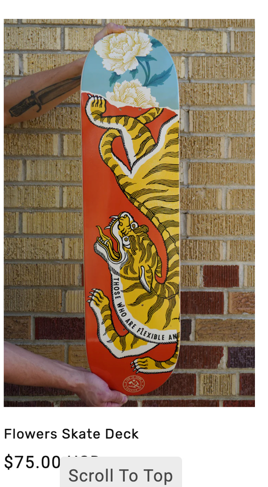 Flowers skateboard deck