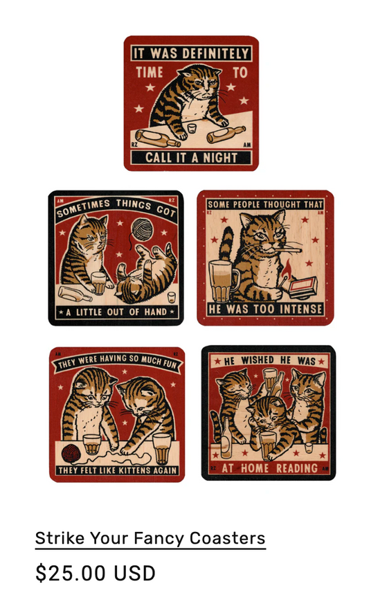 Ravi Zupa Cat Coasters