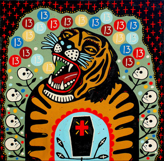 This Tiger Has A Coffin Heart Print | Mike Egan