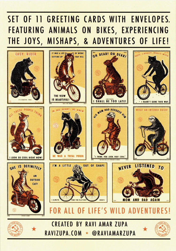 Ravi Zupa Greeting Cards | Bike Adventures