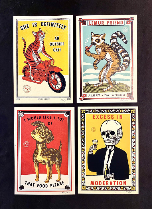 Ravi Zupa prints, 5.5"x8"